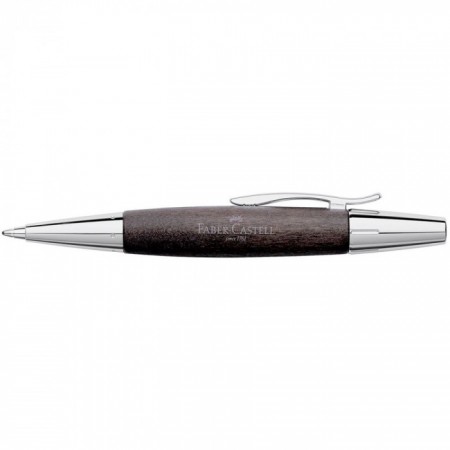 E-Motion Wood Twist Ballpoint Pen, Broad, Black